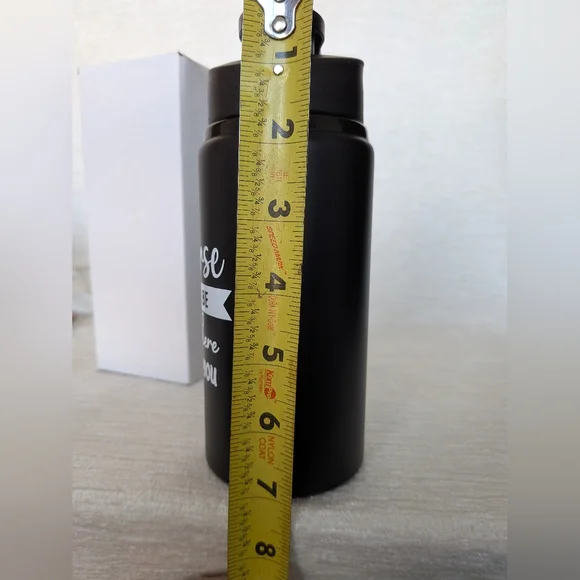 Metal Water Bottle 16oz Black Nurse Themed Black Flip Lid Never Used - Picture 11 of 11